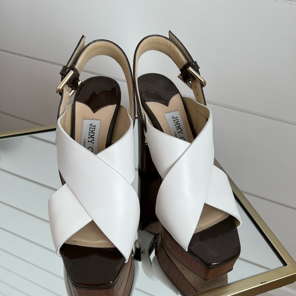 Jimmy choo aix platform sandals 35.5 - Picture 2 of 3